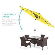 Load image into Gallery viewer, 10ft Solar LED Lighted Patio Umbrella w/ Tilt Adjustment, Fade-Resistance