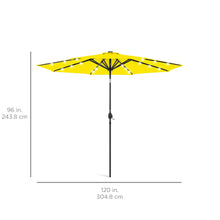 Load image into Gallery viewer, 10ft Solar LED Lighted Patio Umbrella w/ Tilt Adjustment, Fade-Resistance