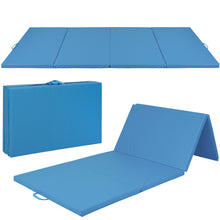 Load image into Gallery viewer, 10ft 4-Panel Folding Foam Gym Exercise Floor Mat w/ Carrying Handles
