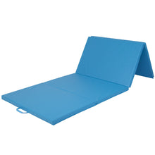 Load image into Gallery viewer, 10ft 4-Panel Folding Foam Gym Exercise Floor Mat w/ Carrying Handles
