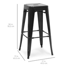 Load image into Gallery viewer, 30in Set of 2 Industrial Metal Bar Stools
