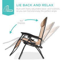 Load image into Gallery viewer, 2-Person Double Wide Zero Gravity Chair Lounger w/ Cup Holders, Headrest
