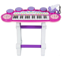 Load image into Gallery viewer, 37-Key Kids Electric Keyboard w/ Microphone, Stool
