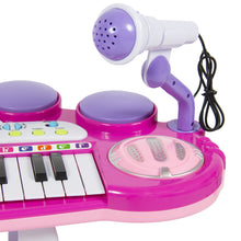 Load image into Gallery viewer, 37-Key Kids Electric Keyboard w/ Microphone, Stool
