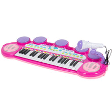 Load image into Gallery viewer, 37-Key Kids Electric Keyboard w/ Microphone, Stool
