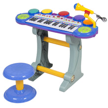 Load image into Gallery viewer, 37-Key Kids Electric Keyboard w/ Microphone, Stool
