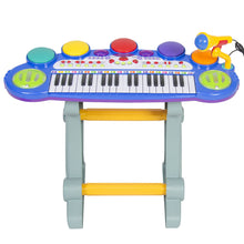 Load image into Gallery viewer, 37-Key Kids Electric Keyboard w/ Microphone, Stool
