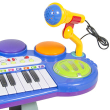 Load image into Gallery viewer, 37-Key Kids Electric Keyboard w/ Microphone, Stool
