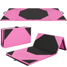 Load image into Gallery viewer, 10ft 4-Panel Folding Foam Gym Exercise Floor Mat w/ Carrying Handles
