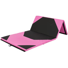 Load image into Gallery viewer, 10ft 4-Panel Folding Foam Gym Exercise Floor Mat w/ Carrying Handles
