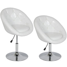 Load image into Gallery viewer, Adjustable Tufted Round Swivel Accent Chair
