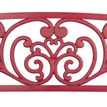 Load image into Gallery viewer, Steel Bench for Outdoor, Patio, Garden w/ Floral Design
