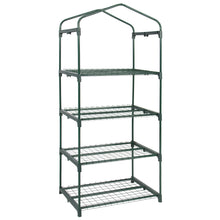 Load image into Gallery viewer, 27x19x63in 4-Tier Mini Greenhouse w/ Roll-Up Zipper Door, Steel Shelves
