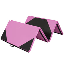 Load image into Gallery viewer, 8ft 4-Panel Folding Foam Gym Exercise Floor Mat w/ Carrying Handles
