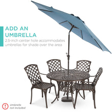 Load image into Gallery viewer, 5-Piece All-Weather Cast Aluminum Patio Dining Set w/ 4 Chairs
