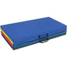 Load image into Gallery viewer, 8ft 4-Panel Folding Foam Gym Exercise Floor Mat w/ Carrying Handles
