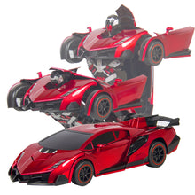 Load image into Gallery viewer, 1:16 Scale 2.4GHz Kids Transforming RC Robot Car Toy w/ LED Lights
