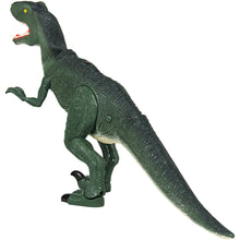 Load image into Gallery viewer, 21in Kids Walking Remote Control Velociraptor Dinosaur Toy w/ Lights, Sound
