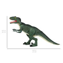 Load image into Gallery viewer, 21in Kids Walking Remote Control Velociraptor Dinosaur Toy w/ Lights, Sound
