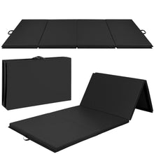 Load image into Gallery viewer, 10ft 4-Panel Folding Foam Gym Exercise Floor Mat w/ Carrying Handles
