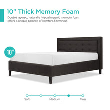 Load image into Gallery viewer, 10in Dual Layered Memory Foam Mattress w/ CertiPUR-US Certified Foam
