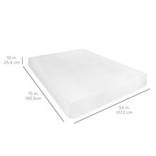 Load image into Gallery viewer, 10in Dual Layered Memory Foam Mattress w/ CertiPUR-US Certified Foam
