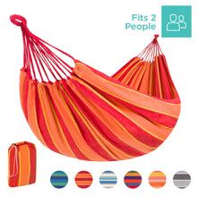 Load image into Gallery viewer, 2-Person Brazilian-Style Double Hammock w/ Portable Carrying Bag
