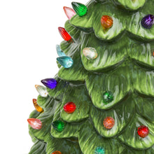 Load image into Gallery viewer, 15in Pre-Lit Hand-Painted Ceramic Tabletop Christmas Tree w/ 64 Lights
