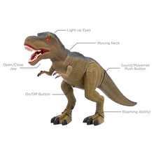 Load image into Gallery viewer, 19in Kids Walking RC Remote Control T-Rex Dinosaur Toy w/ Lights, Sounds
