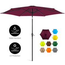 Load image into Gallery viewer, 10ft Outdoor Steel Market Patio Umbrella Decoration w/ Tilt, Crank Lift
