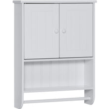 Load image into Gallery viewer, Bathroom Wall Storage Organization Cabinet w/ Double Doors, Towel Bar
