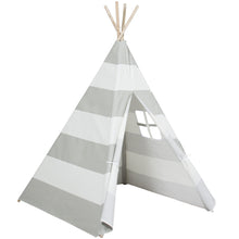 Load image into Gallery viewer, 6ft Kids Pretend Cotton Teepee Play Tent w/ Mesh Window, Carrying Case
