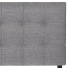 Load image into Gallery viewer, Modern Tufted Fabric Queen Headboard Bedroom Decor w/ Adjustable Steel Legs
