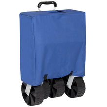 Load image into Gallery viewer, Folding Utility Wagon Garden Beach Cart w/ All-Terrain Wheels - Blue
