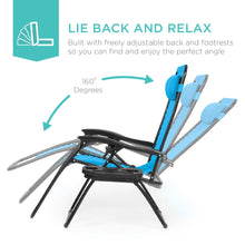 Load image into Gallery viewer, Set of 2 Adjustable Zero Gravity Patio Chair Recliners w/ Cup Holders
