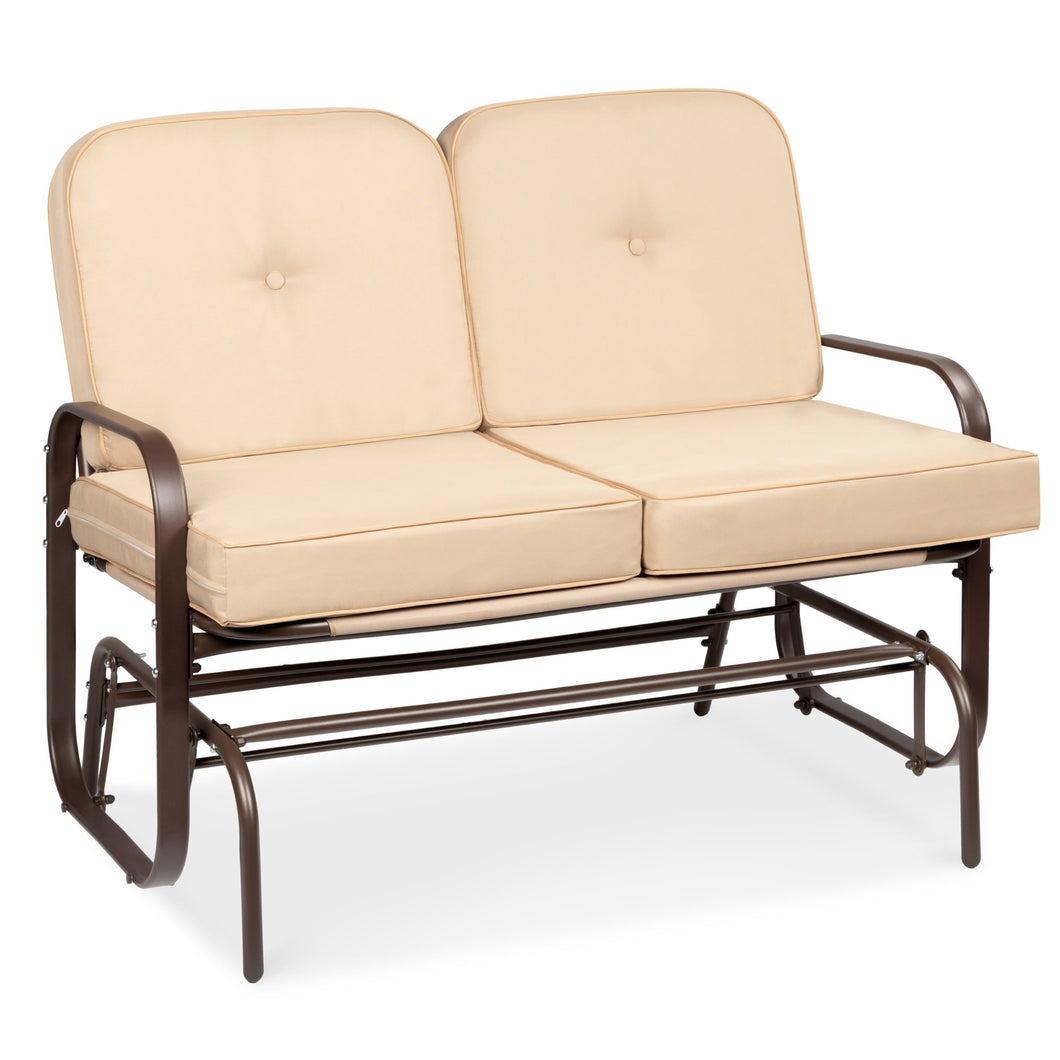 2-Person Patio Glider Loveseat Rocking Chair Bench