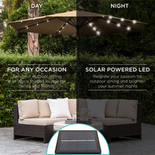 Load image into Gallery viewer, 10ft Solar Patio Umbrella w/ USB Charger, Portable Power Bank
