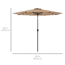 Load image into Gallery viewer, 10ft Solar Patio Umbrella w/ USB Charger, Portable Power Bank
