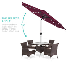 Load image into Gallery viewer, 10ft Solar Patio Umbrella w/ USB Charger, Portable Power Bank
