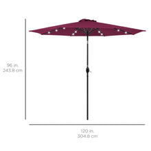 Load image into Gallery viewer, 10ft Solar Patio Umbrella w/ USB Charger, Portable Power Bank
