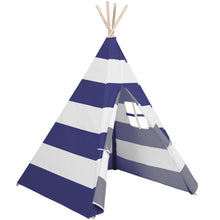 Load image into Gallery viewer, 6ft Kids Pretend Cotton Teepee Play Tent w/ Mesh Window, Carrying Case
