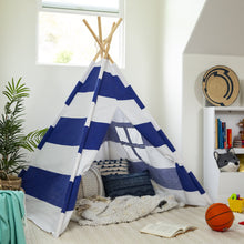 Load image into Gallery viewer, 6ft Kids Pretend Cotton Teepee Play Tent w/ Mesh Window, Carrying Case
