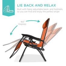 Load image into Gallery viewer, 2-Person Double Wide Zero Gravity Chair Lounger w/ Cup Holders, Headrest
