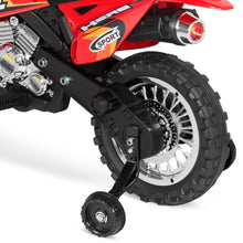 Load image into Gallery viewer, 6V Kids Electric Ride-On Motorcycle Toy w/ Training Wheels, Lights, Music
