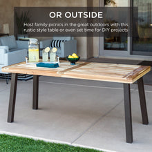 Load image into Gallery viewer, 6-Person Indoor Outdoor Acacia Wood Dining Table
