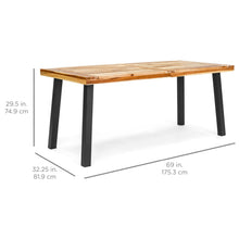 Load image into Gallery viewer, 6-Person Indoor Outdoor Acacia Wood Dining Table
