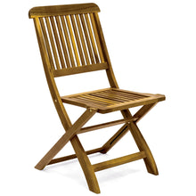 Load image into Gallery viewer, 3-Piece Acacia Wood Bistro Set w/ Folding Table and Chairs
