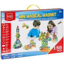 Load image into Gallery viewer, 158-Piece Kids Clear Magnetic Building Block Tiles Toy Set - Multicolor
