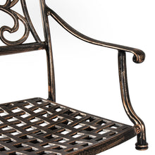 Load image into Gallery viewer, 3-Piece Cast Aluminum Bistro Set w/ 2 360-Swivel Chairs - Antique Copper
