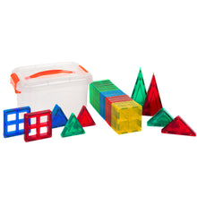 Load image into Gallery viewer, 60-Piece Kids Magnetic Building Tiles Toy Set w/ Carrying Case
